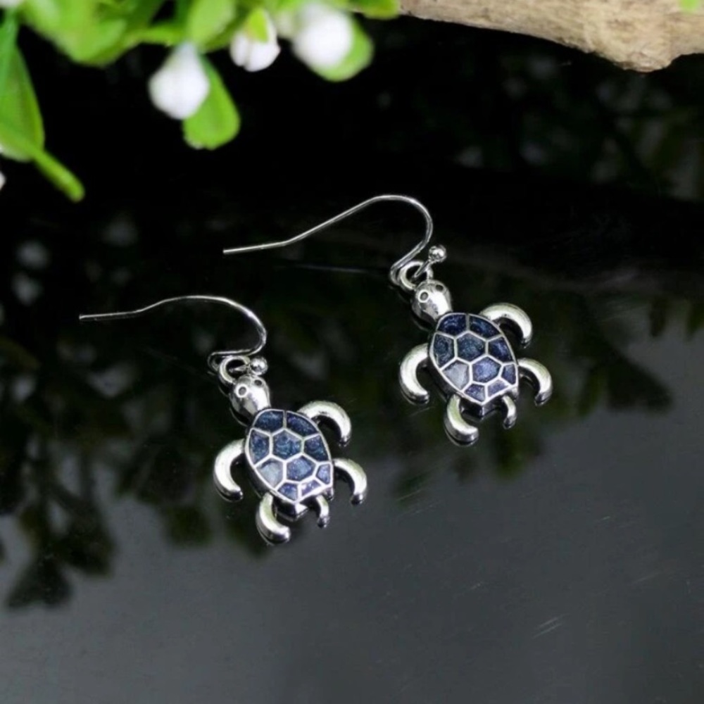 EMORY ROSE turtle design drop earrings